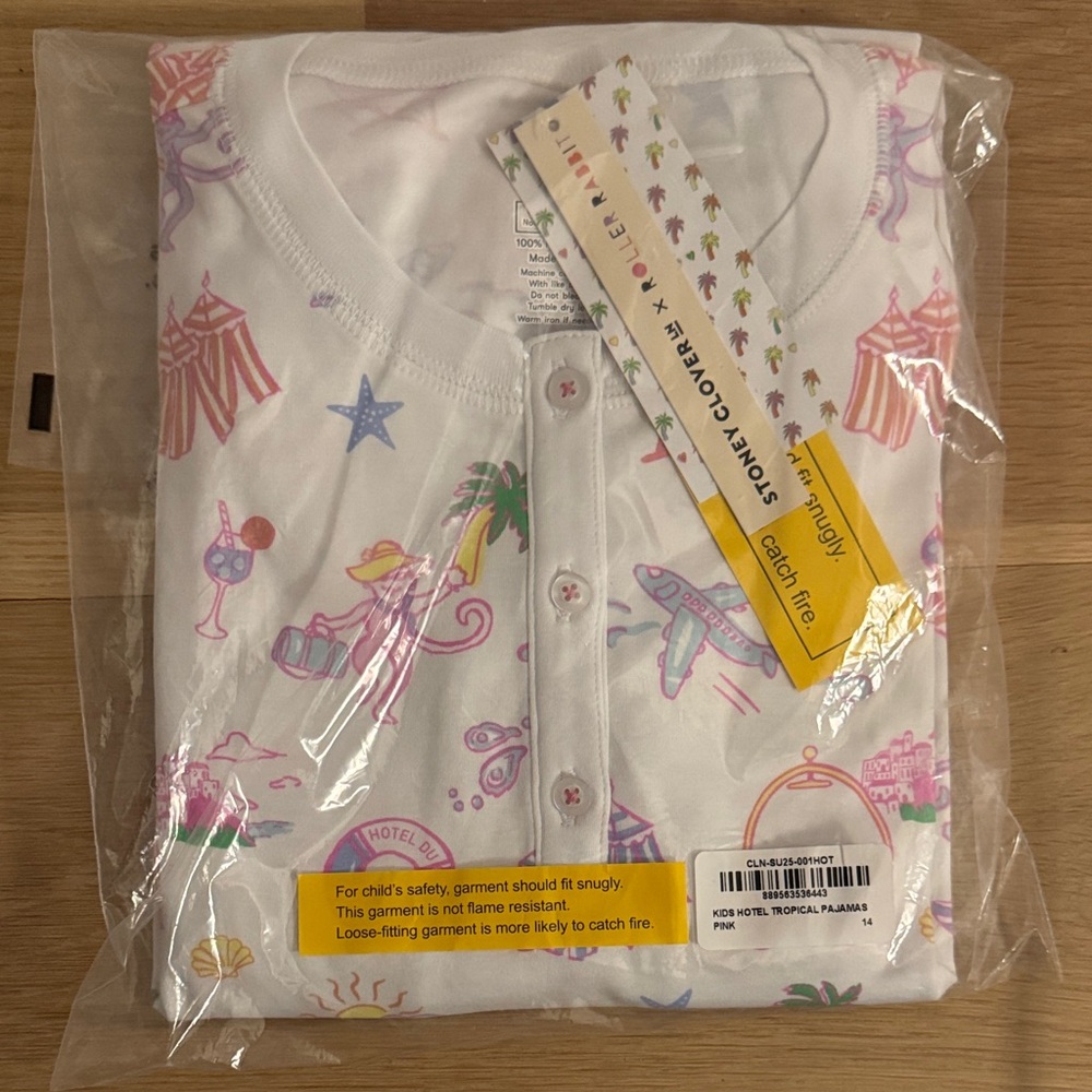 Stoney Clover Lane  x Roller Rabbit Kids Hotel Tropical Pajamas